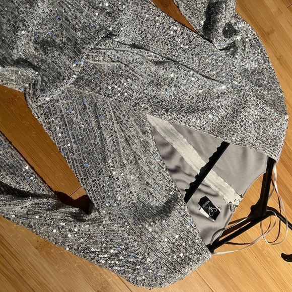 Women’s Windsor Sequence Silver Party Dress Size XS/Sm - Picture 8 of 9